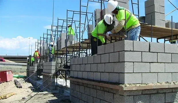 Block Wall Installation