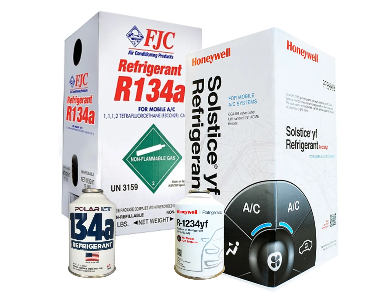 A/C R-1234yf and R-134a