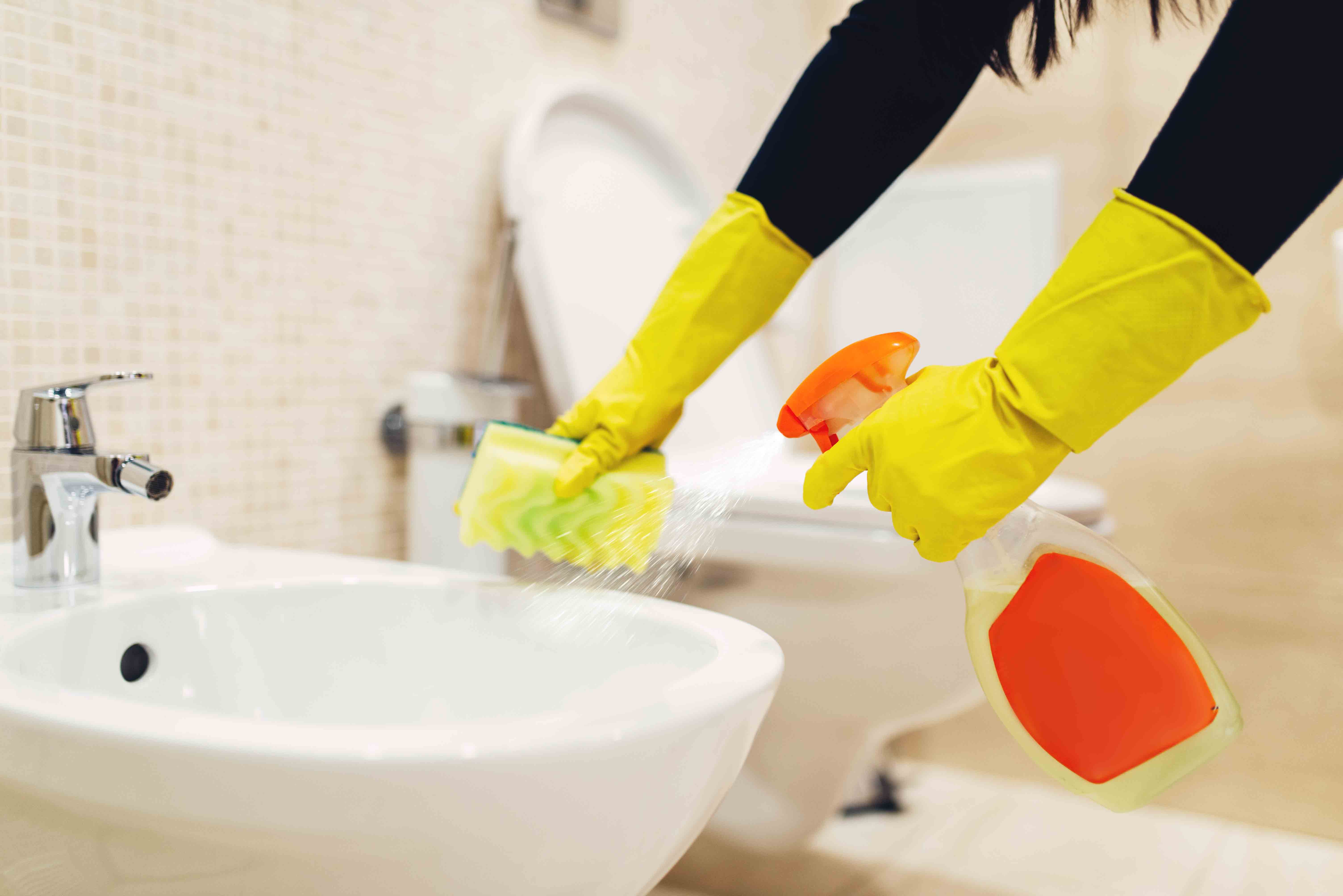 bathroom cleaning