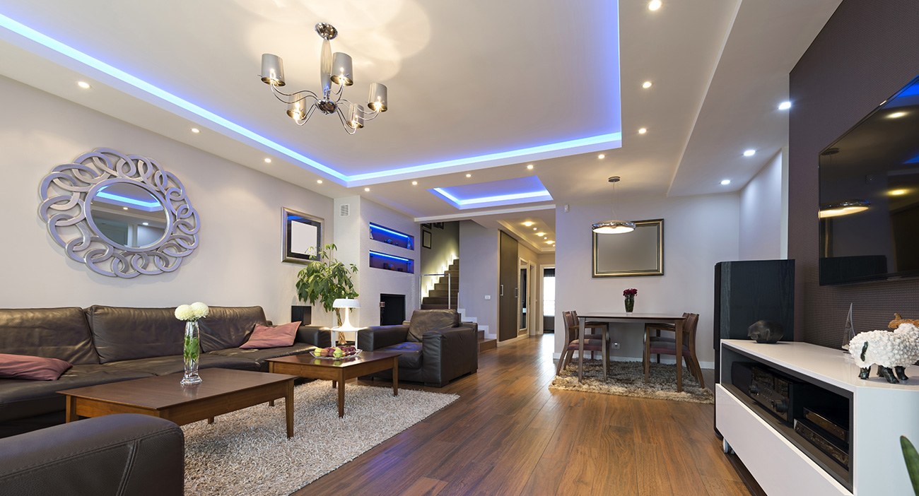 Coffered Ceilings with LED Lighting