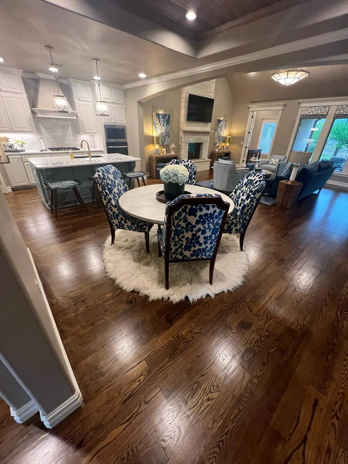 unfinished hardwood, and performed sanding and staining 04