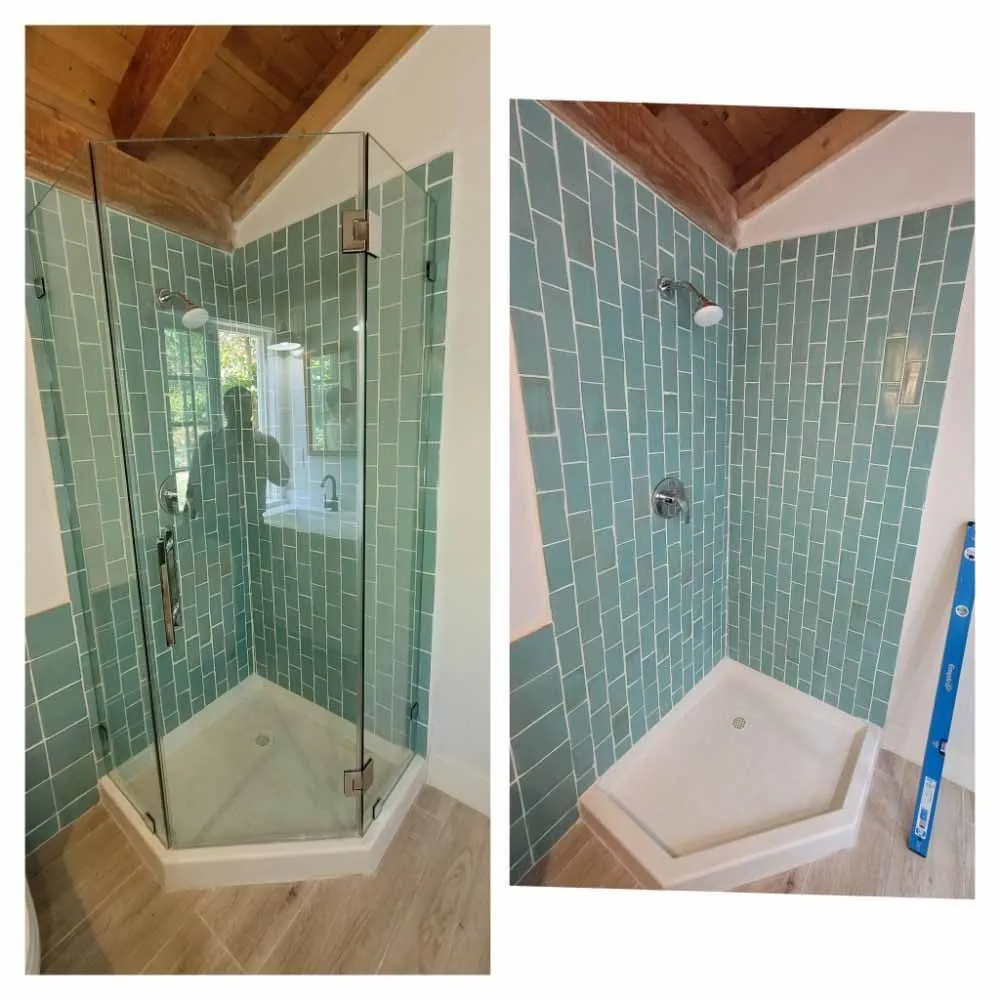 Custom Glass Shower Doors 180-Degree