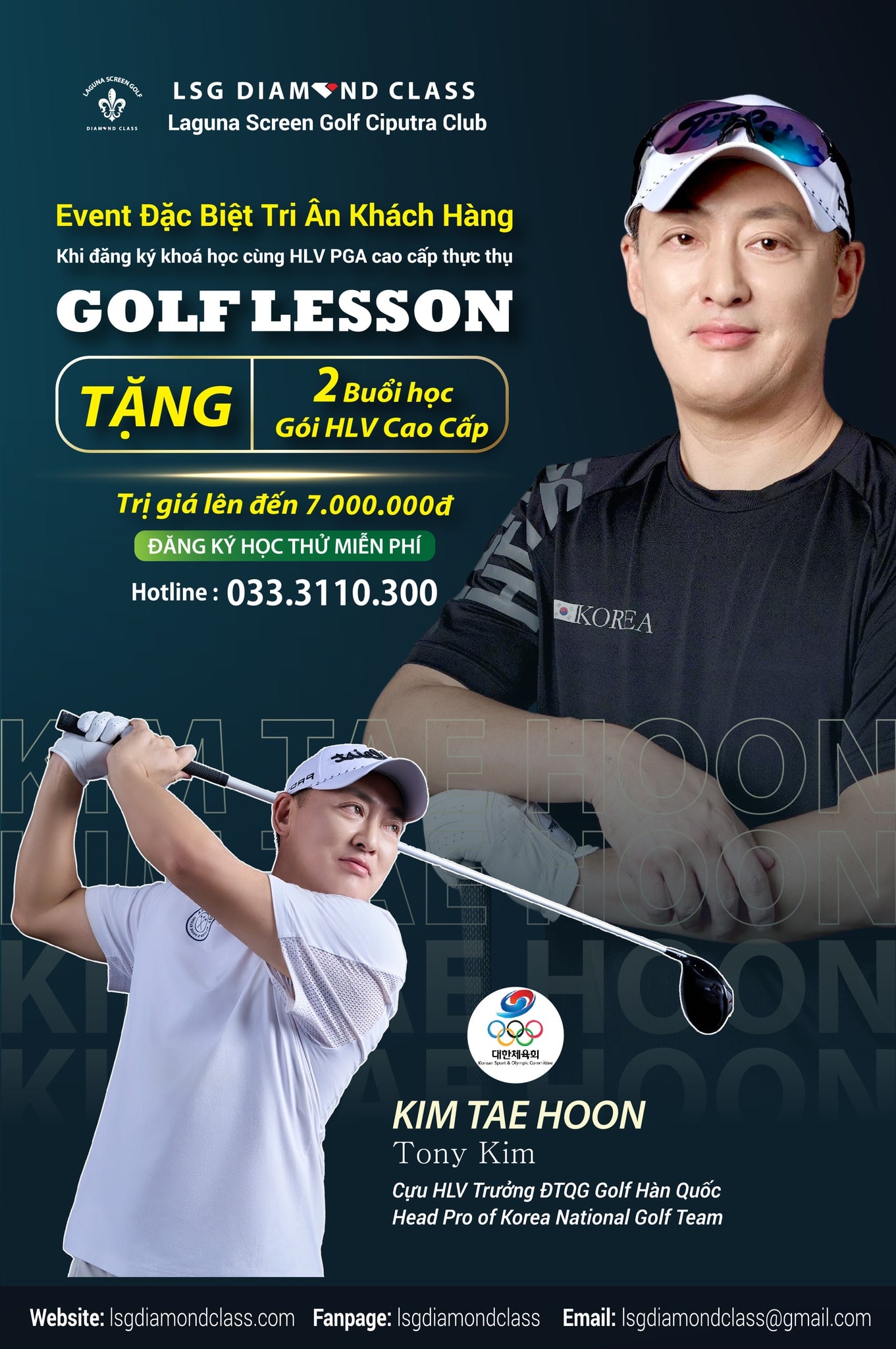 Tập golf 3D tại Hà Nội ở LSG Diamond Class 