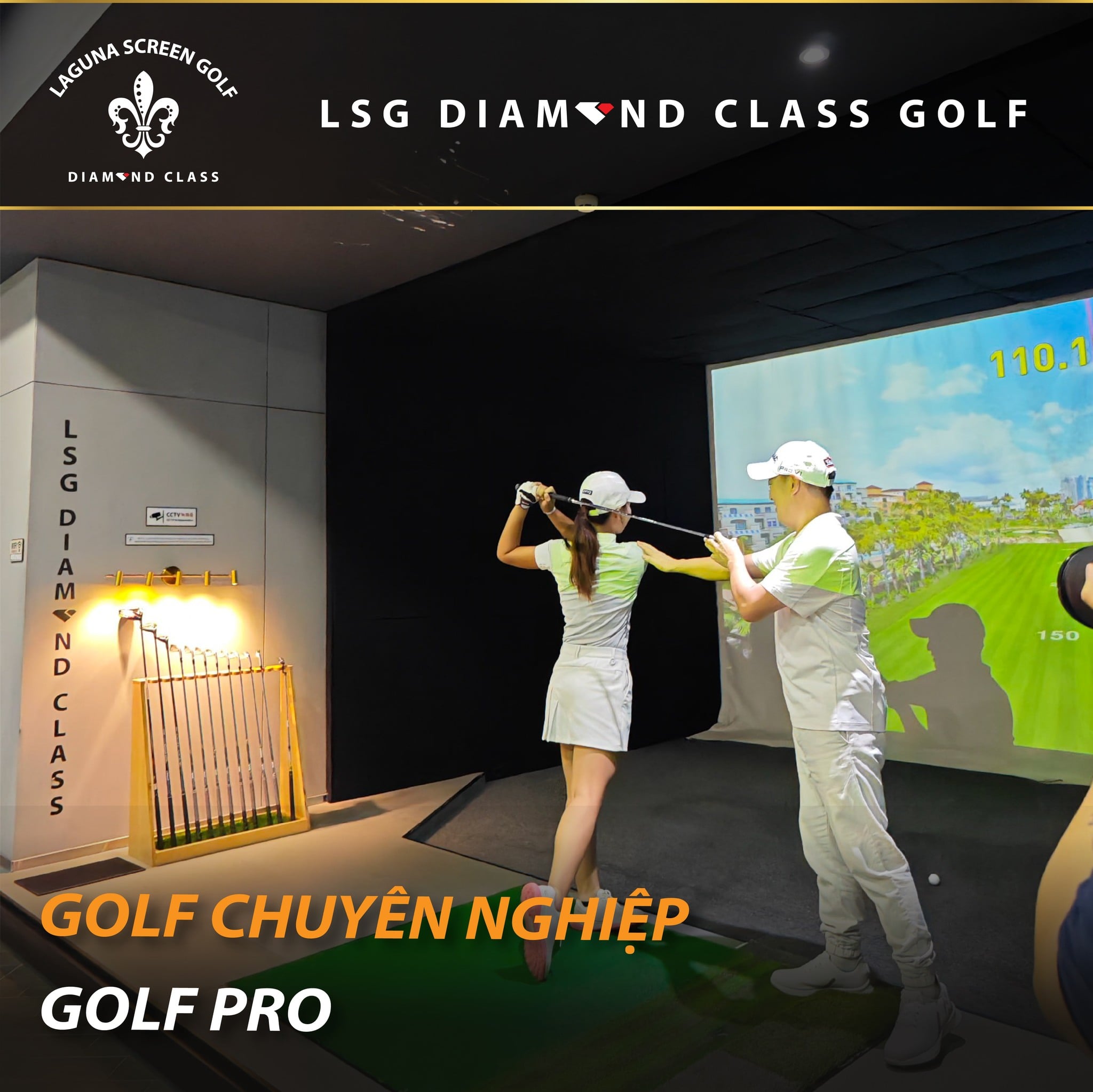 Tập golf 3D cùng HLV PGA tại LSG Diamond Class