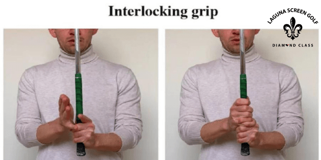 Cách cầm gậy chơi golf kiểu Interlocking Grip