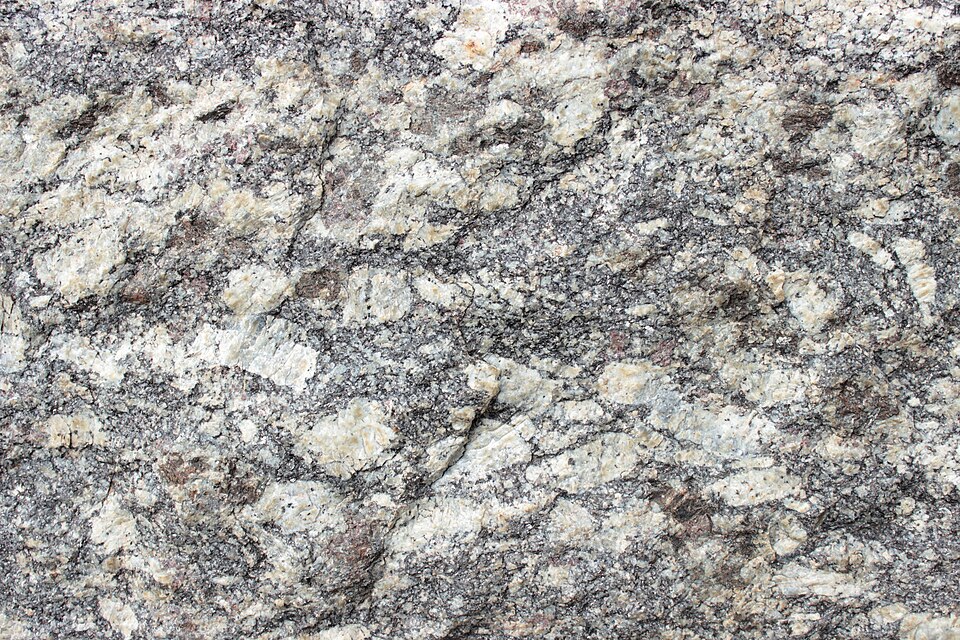 Charnockite, a metamorphic rock specimen