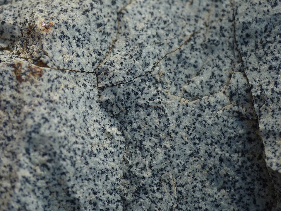 Comendite, an igneous rock specimen