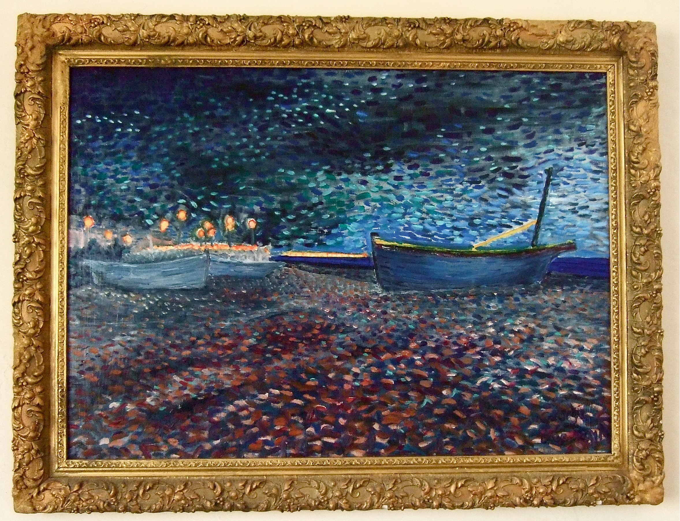 Fishing Boats at Night