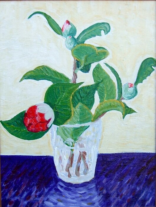 Camellia in a Glass