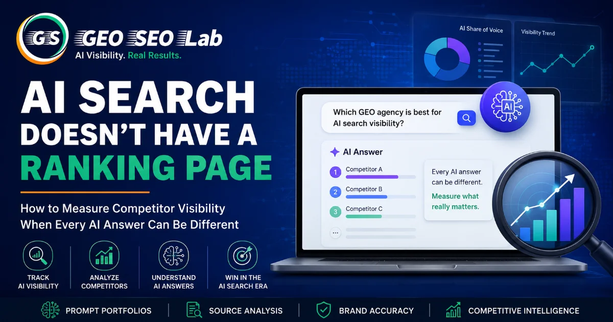 AI Search Doesn’t Have a Ranking Page: How to Measure Competitor Visibility