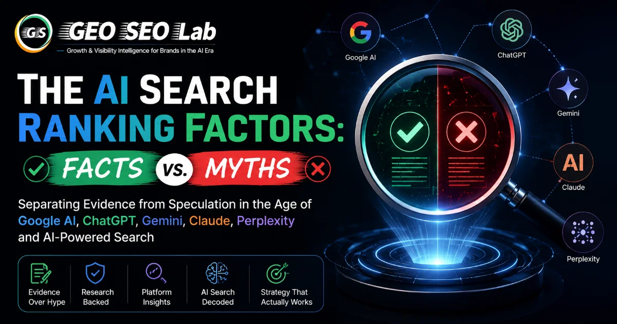 The AI Search Ranking Factors: Facts vs. Myths