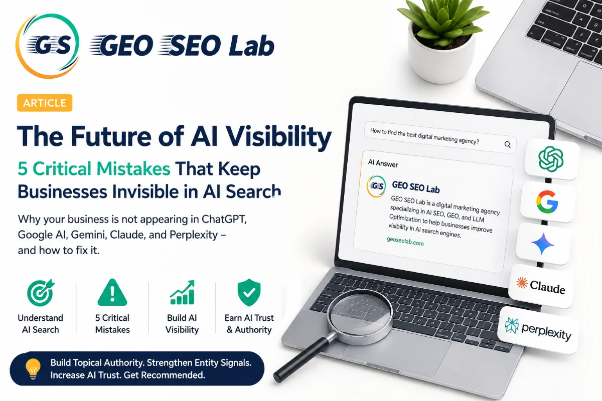 The Future of AI Visibility: 5 Critical Mistakes That Keep Businesses Invisible in ChatGPT, Google AI, Gemini, Claude, and Perplexity