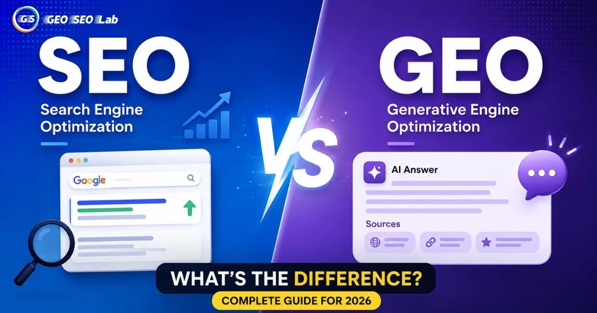 SEO vs GEO: What's the Difference? A Complete Guide for 2026