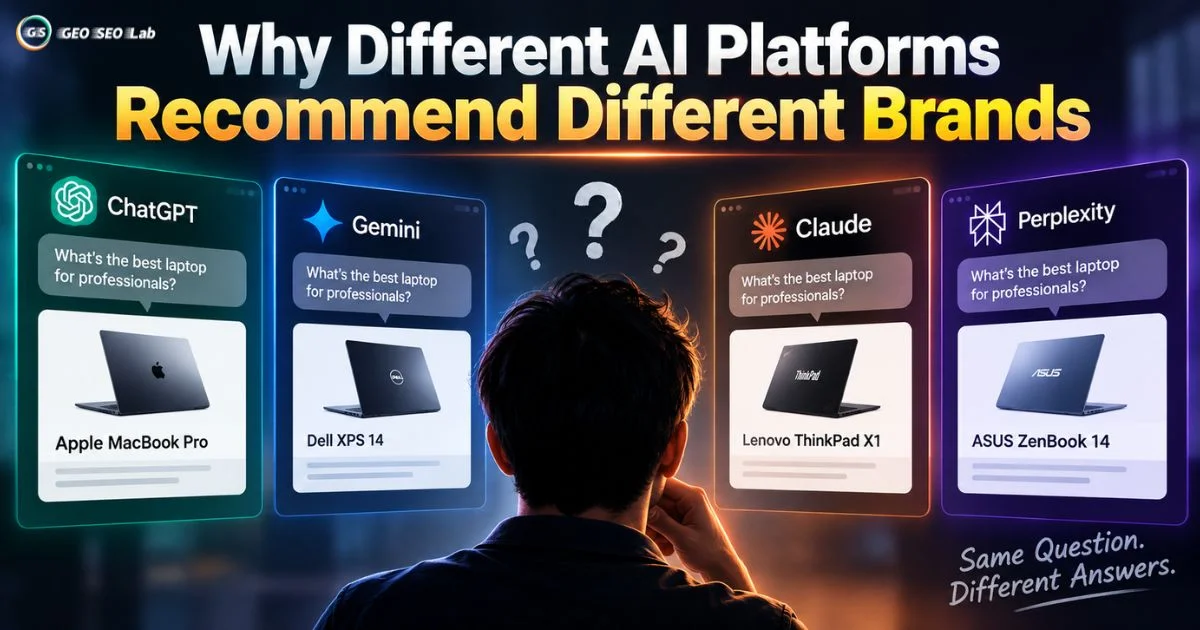 Why Different AI Platforms Recommend Different Brands