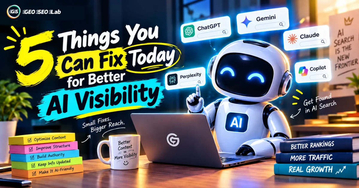 How to Improve AI Visibility in 2026 : 5 Fixes You Can Make Today 