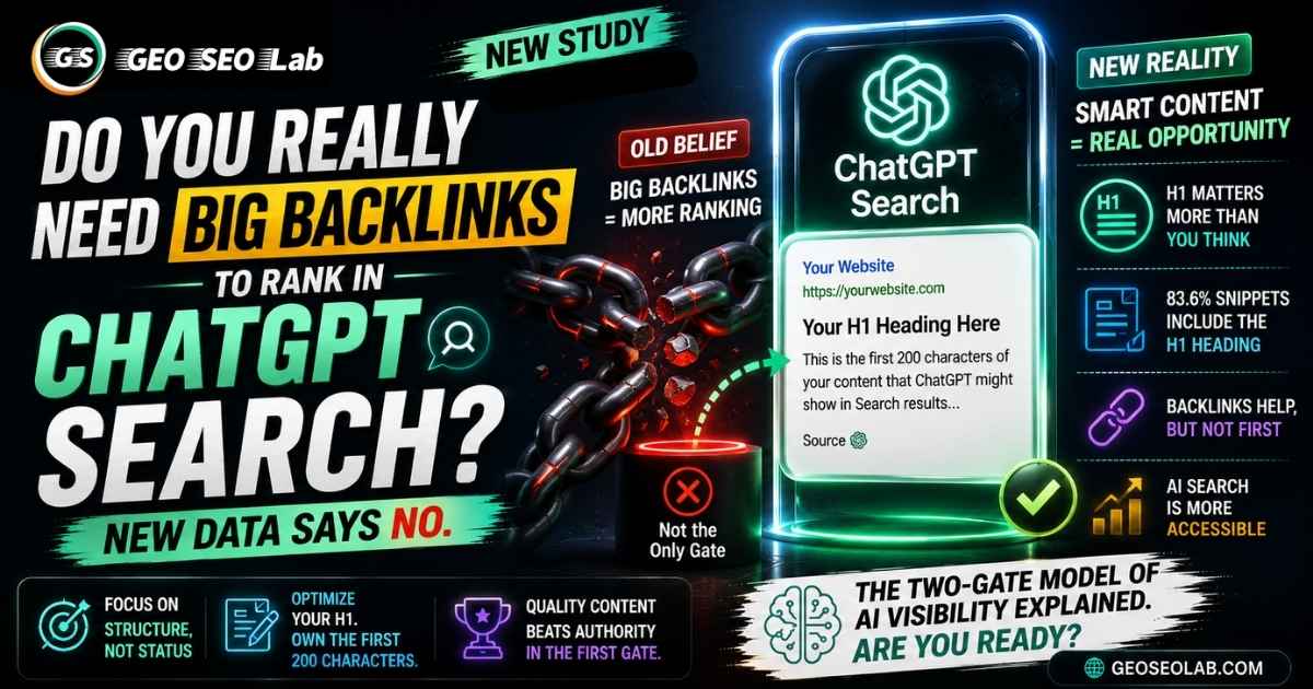 Do You Really Need Big Backlinks to Rank in ChatGPT Search?