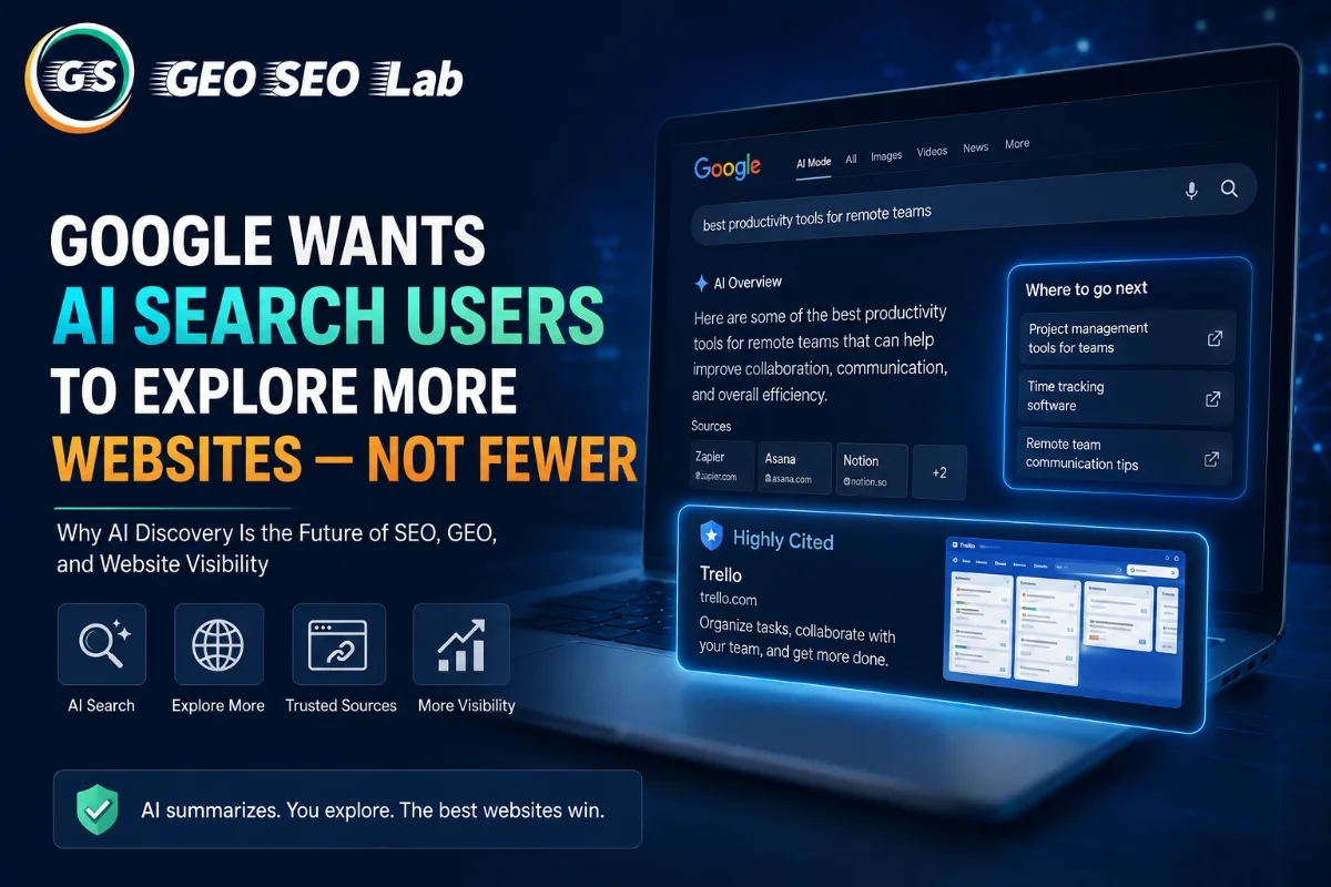 Google Wants AI Search Users to Explore More Websites: Why AI Discovery Is the Future of SEO and GEO