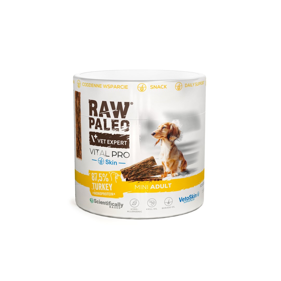 VetExpert Raw Paleo Vital Pro skin &coat turkey mini 100g