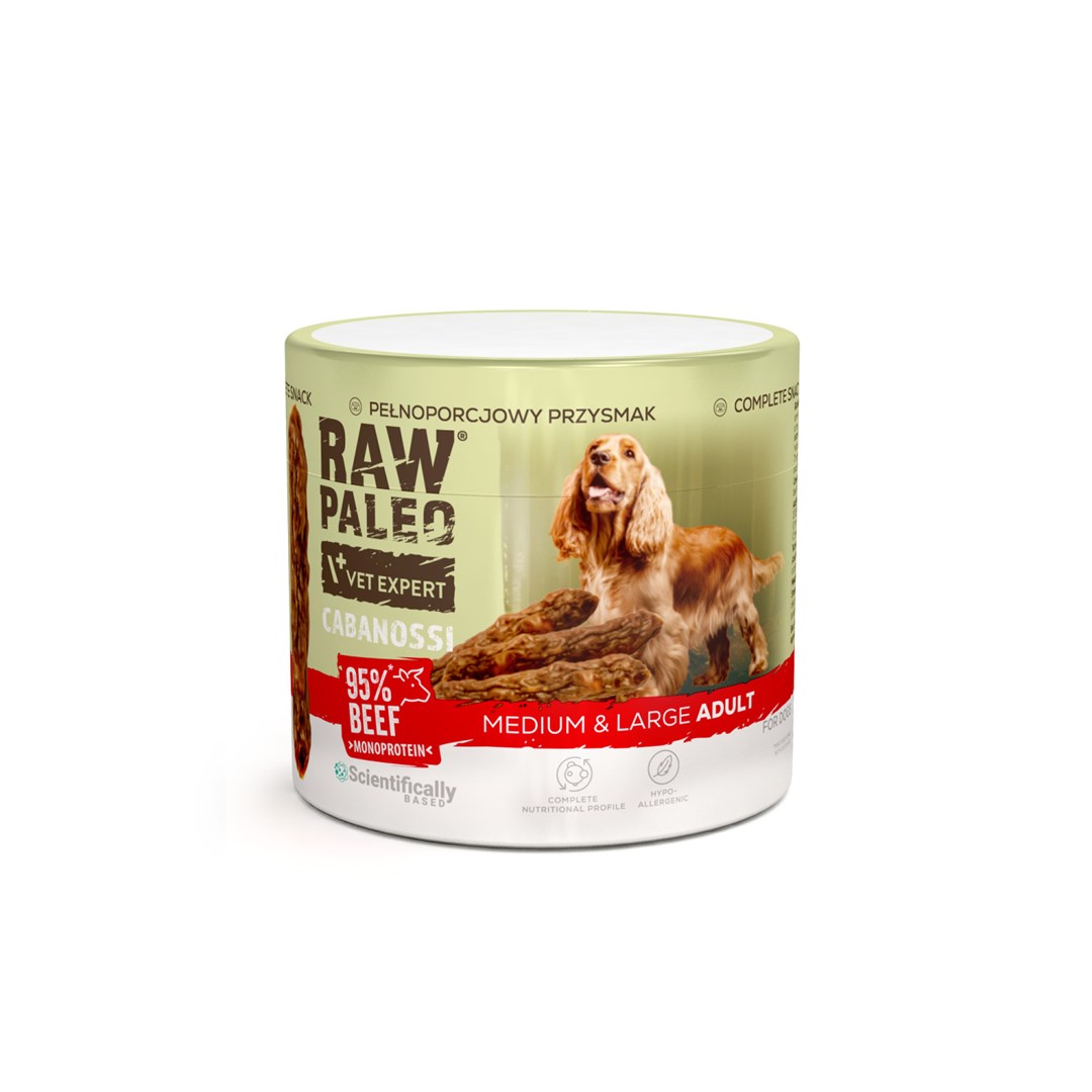 VetExpert Raw Paleo Cabanossi beef medium large 100g