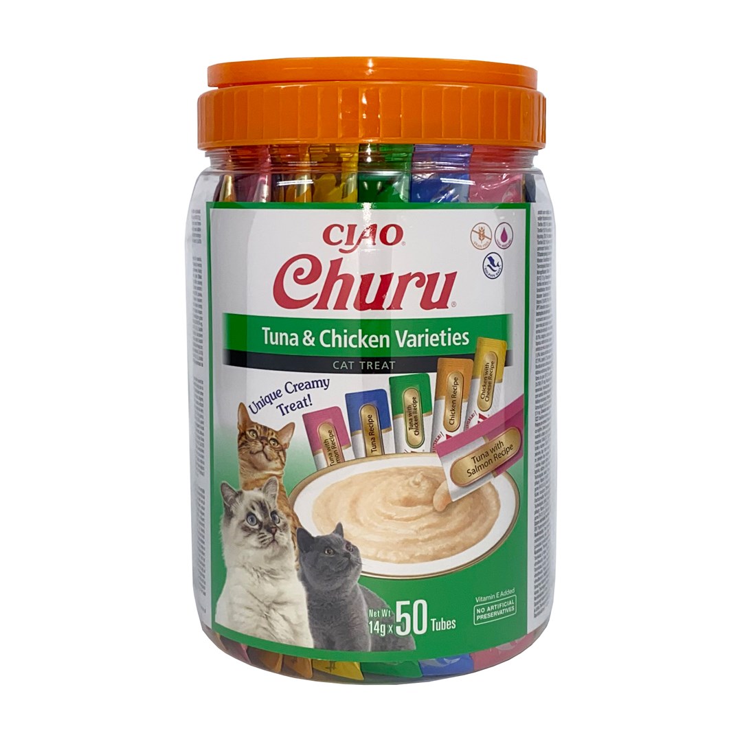 INABA CHURU Varieties Tuńczyk i Kurczak -kot 50x14g