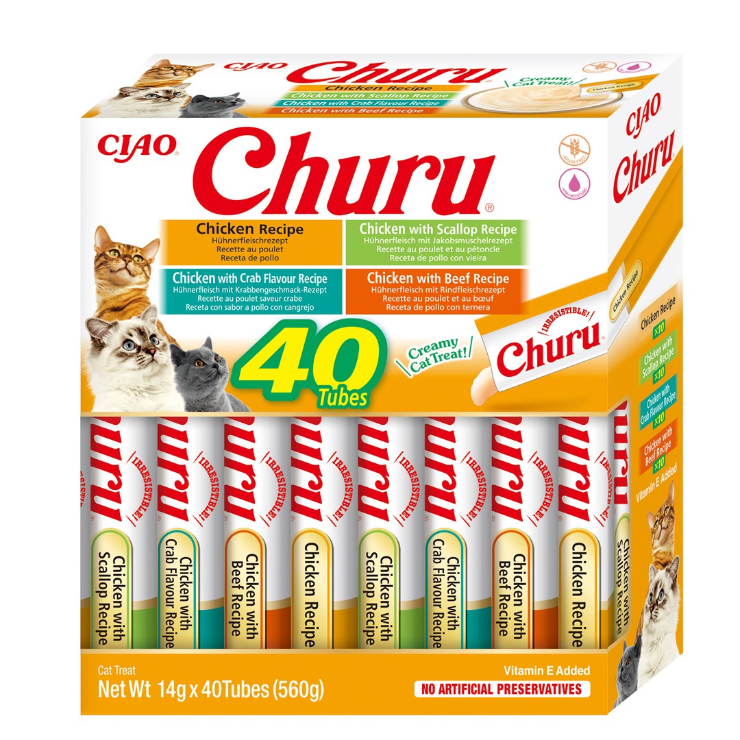 INABA CAT CHURU VARIETIES kurczak - przysmak dla kota 40x14 g