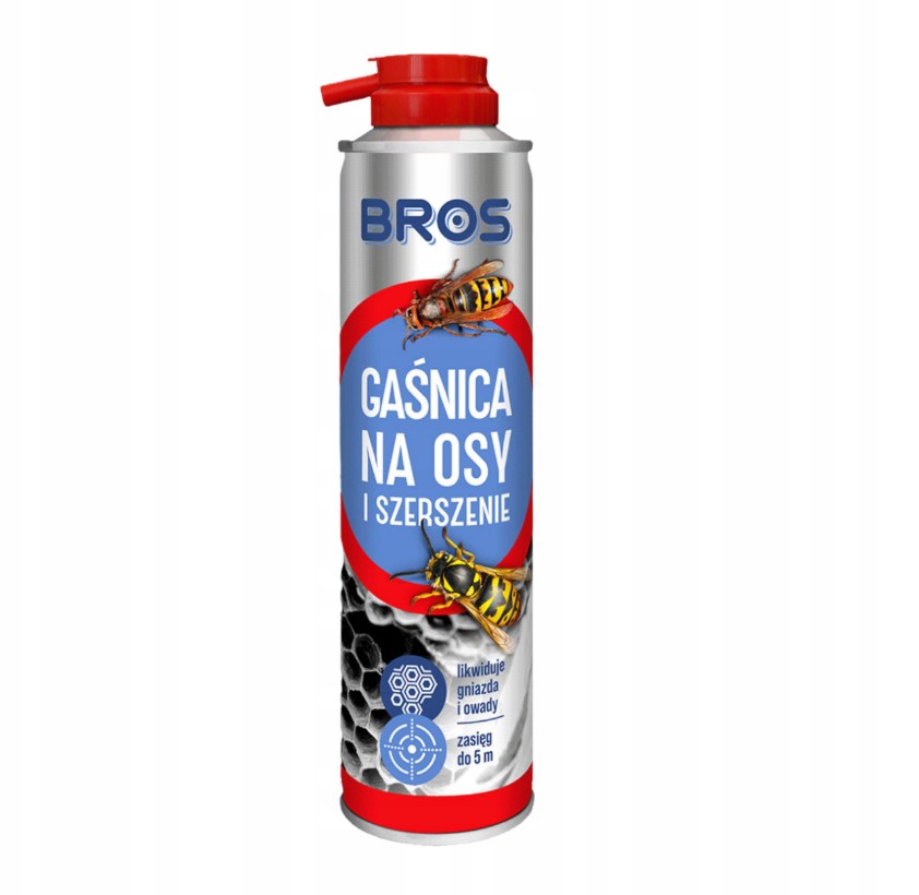 BROS GAŚNICA NA OSY I SZERSZENIE LIWIDACJA GNIAZD OWADÓW ZASIĘG 5M 600 ML