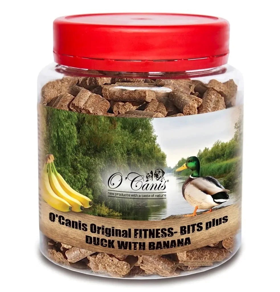 O'Canis Przysmak trenerski kaczka z bananami dla psa 400g