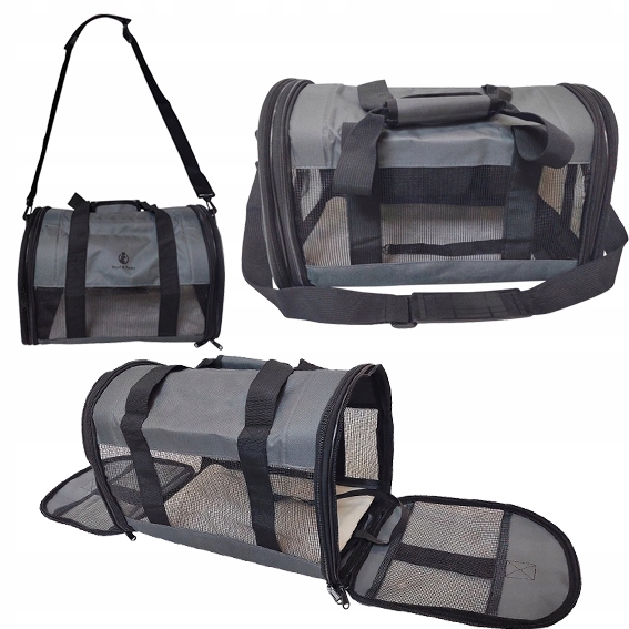 Torba dla psa kota torba transportowa DK6-07 szary