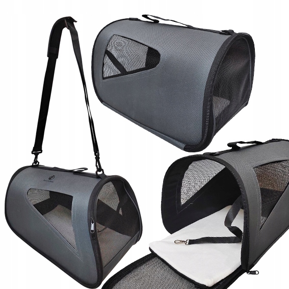 Torba dla psa kota torba transportowa DK8--07 szara