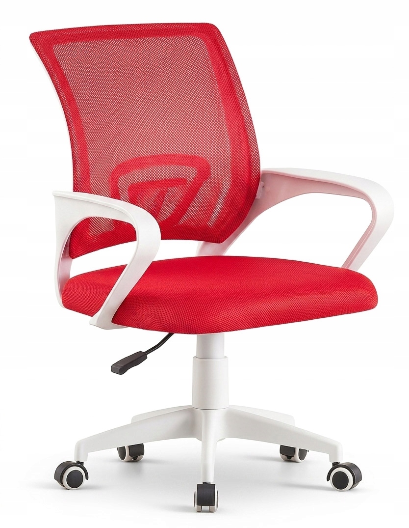 Czerwony Fotel biurowy Obrotowy ergonomiczny, młodzieżowe krzesło NFX001