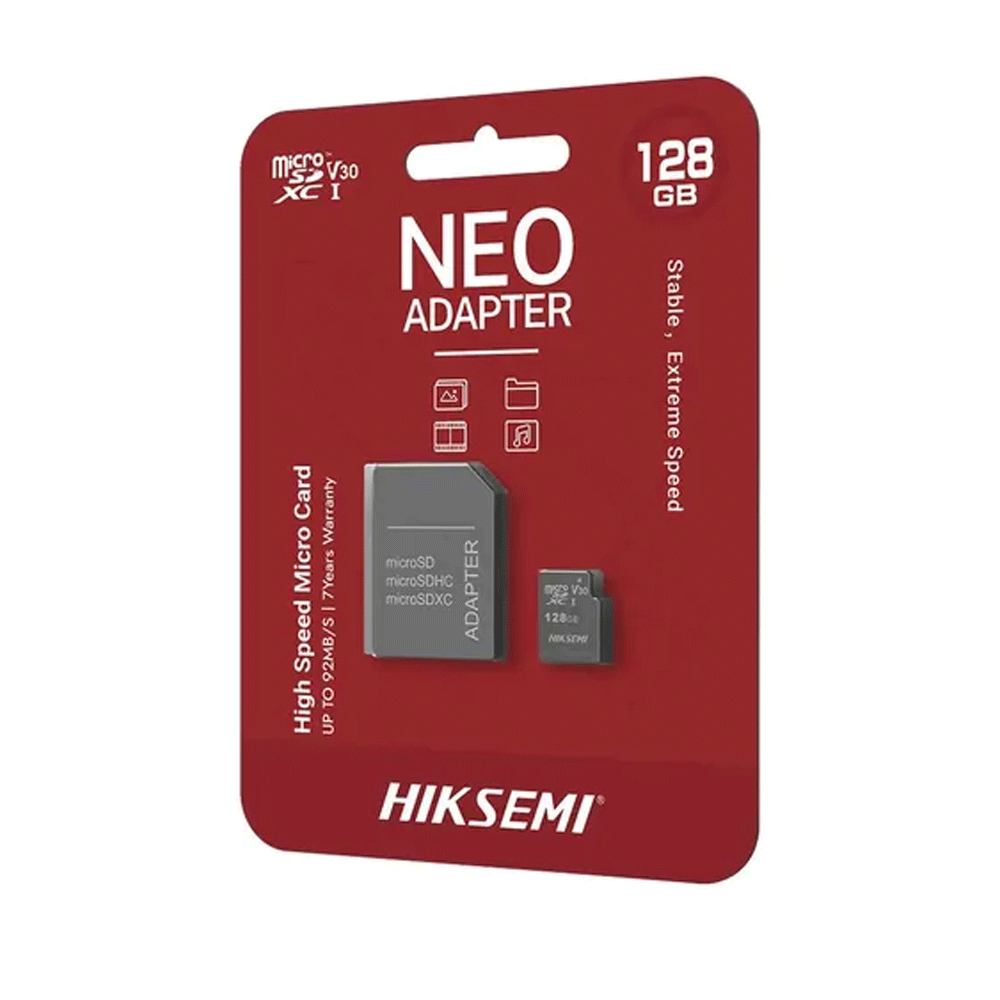 MEMORIA MICRO SD HIKSEMI 128GB CLASE 10 UHS-I CON ADAPTADOR