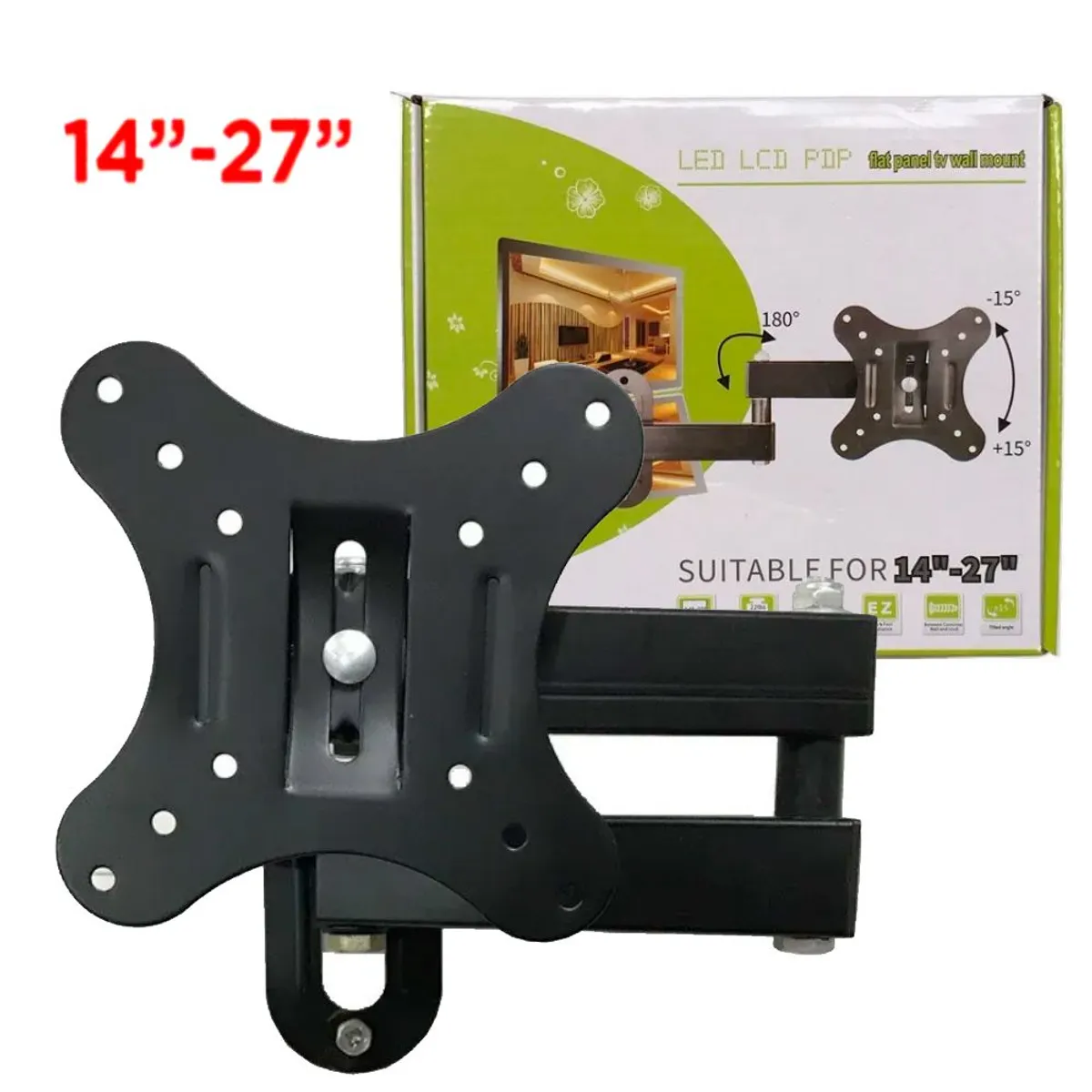 BASE METÁLICA PARA MONITOR DE 14" A 27" ARTICULABLE
