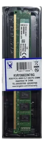 MEMORIA RAM DDR3 8GB 1066/8500 MHZ PC KINGSTON