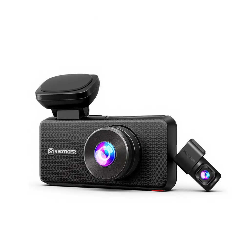 CÁMARA DASH CAM F17 ELITE REDTIGER 4K+ 1080P + 2.5K STARVIS 2 CON VISION NOCTURNA (FULL NIGHT COLOR)