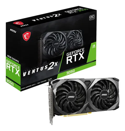 TARJETA GRAFICA MSI GEFORCE RTX 3050 6GB VENTUS 2X GDDR6