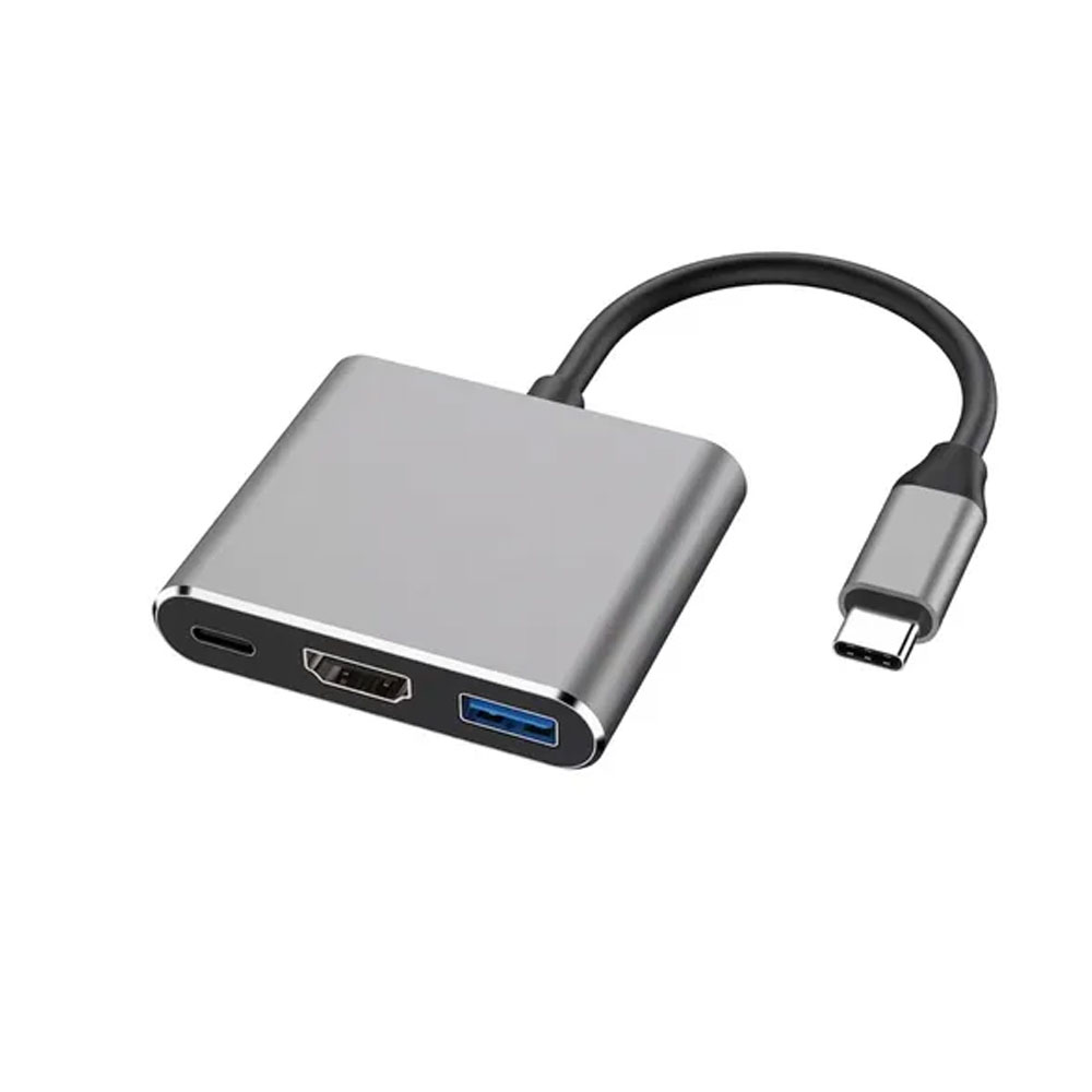 HUB 3 EN 1 TIPO-C A HDMI + TIPO C + USB 3.0