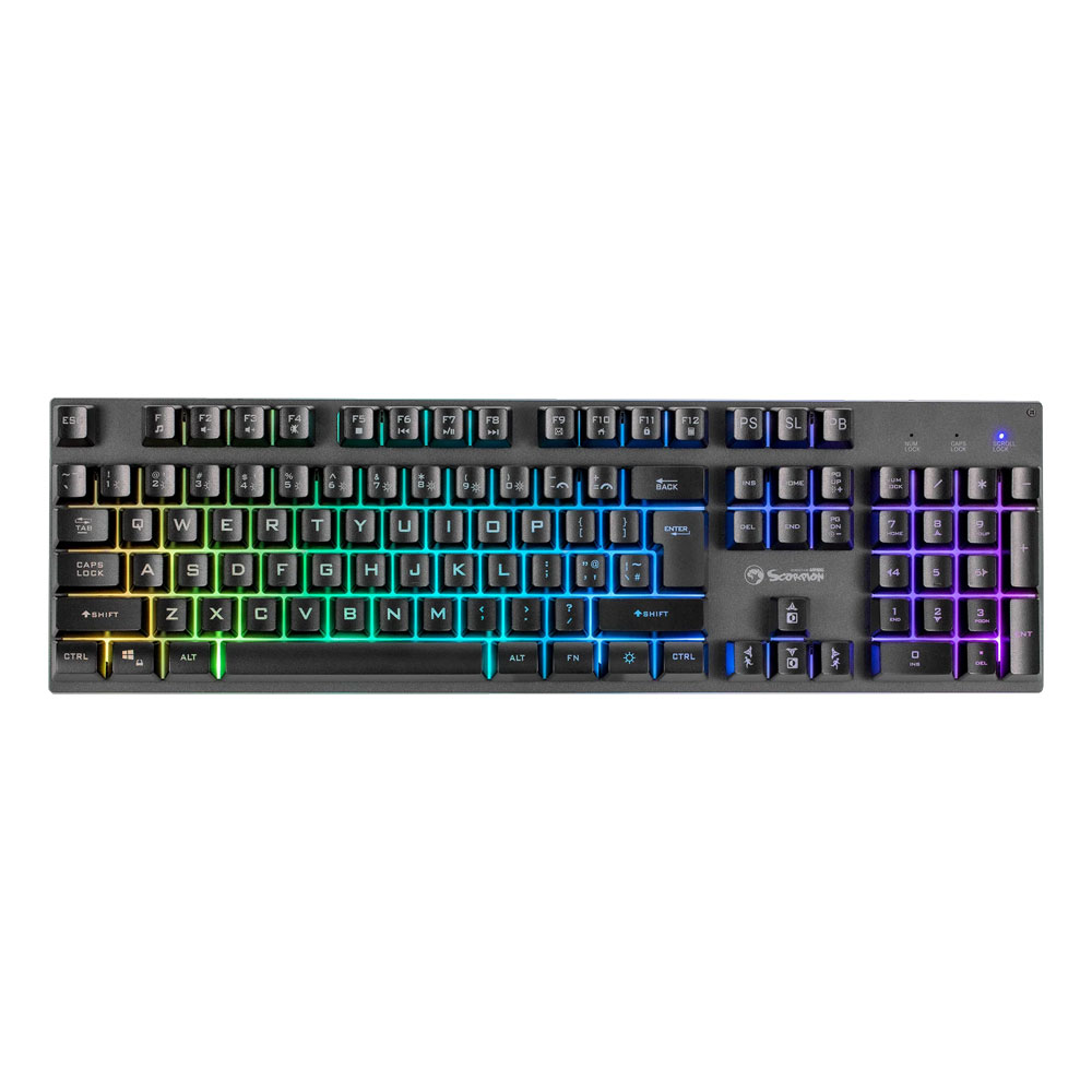 TECLADO MARVO GAMING K604 EN SOLDAT 20 DE MEMBRANA RGB