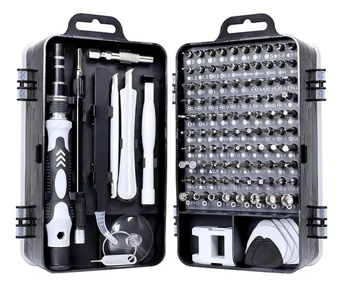 KIT DE DESTORNILLADORES 115 EN 1 GRIS