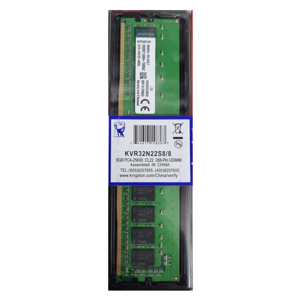 MEMORIA RAM DDR4 8GB 3200/25600MHZ CL22 KINGSTON