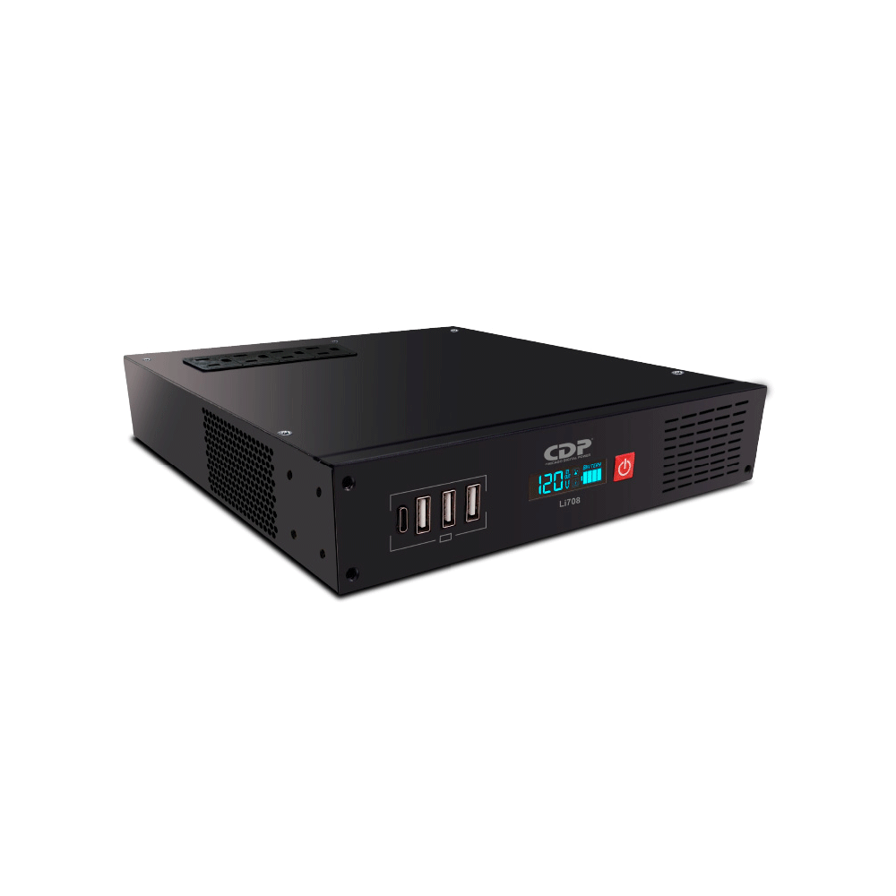 UPS LINE INTERACTIVE CDP 700VA/330W 120VAC 8 TOMAS BATERÍA DE LITIO TIPO RACK
