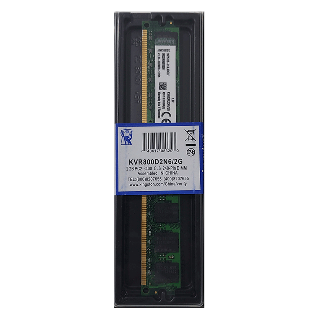 MEMORIA RAM DDR2 2GB 800/6400 PC KINGSTON