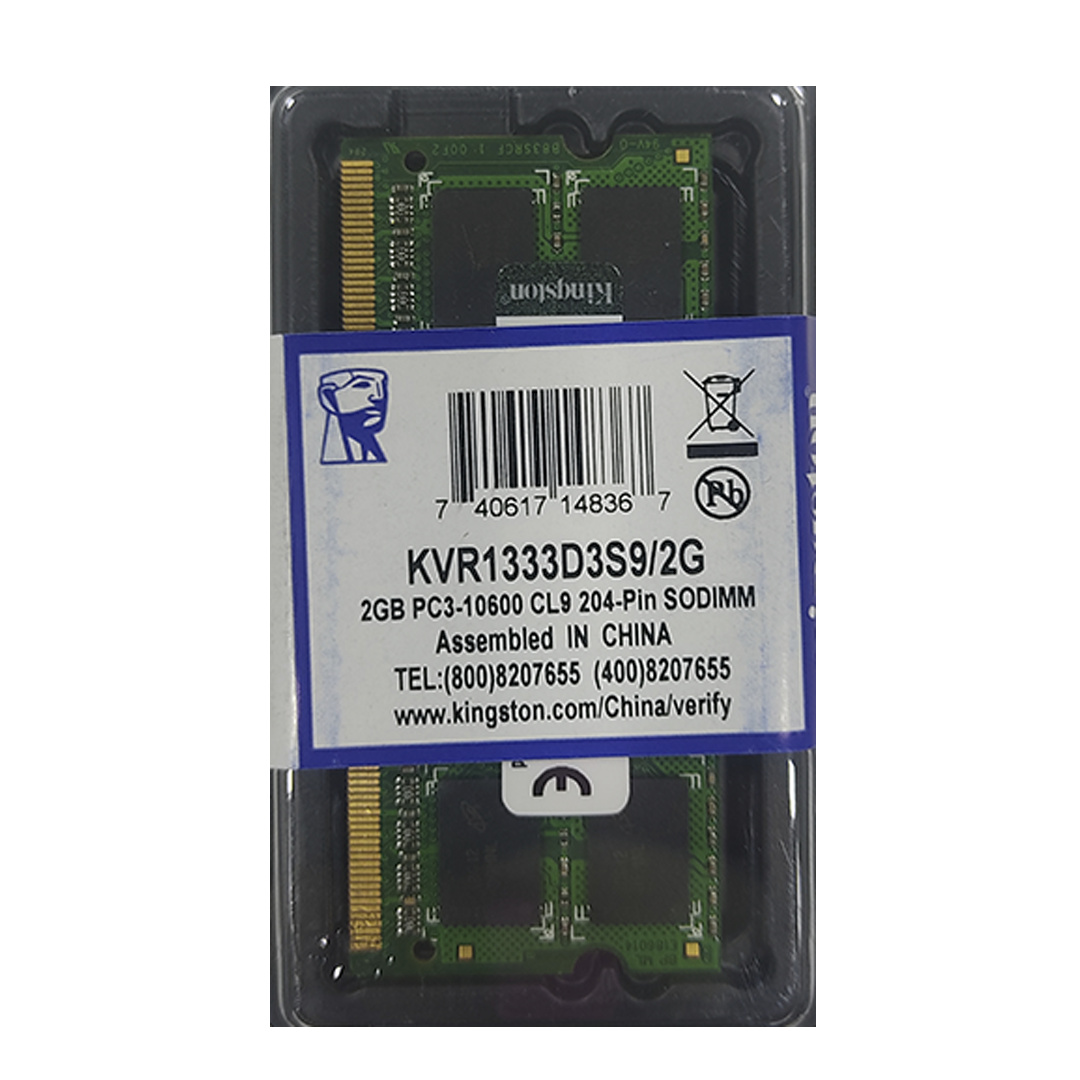 MEMORIA RAM DDR3 2GB 1333/10600 LAPTOP KINGSTON