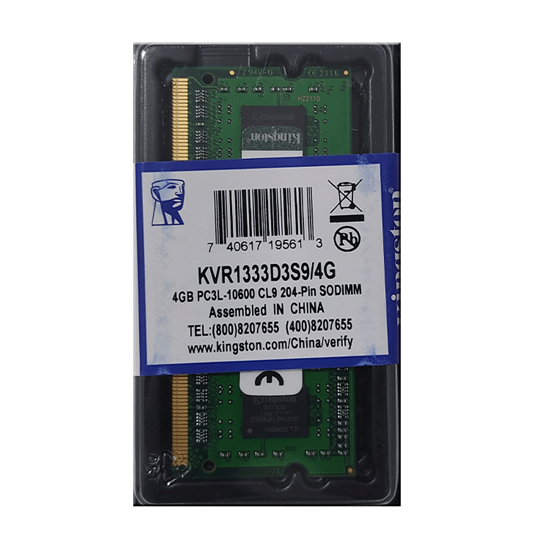 MEMORIA RAM DDR3L 4GB 1333/10600 LAPTOP KINGSTON