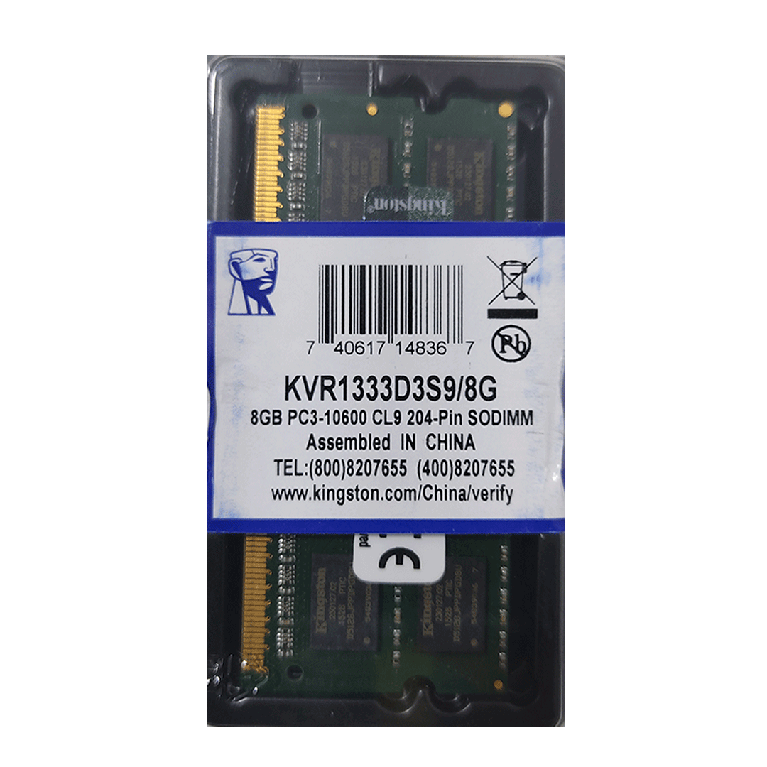 MEMORIA RAM DDR3 8GB 1333/10600 LAPTOP KINGSTON