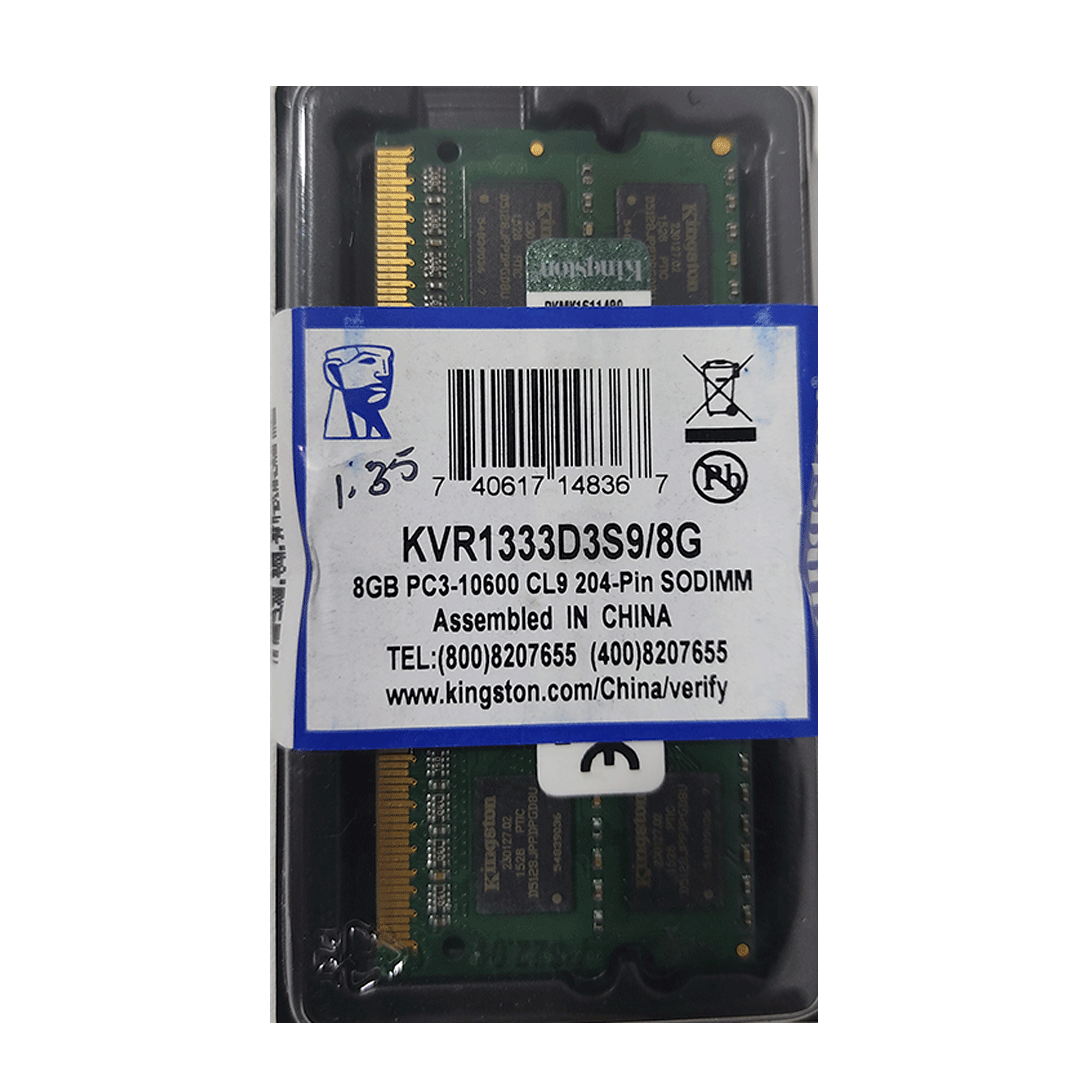 MEMORIA RAM DDR3L 8GB 1333/10600 LAPTOP KINGSTON