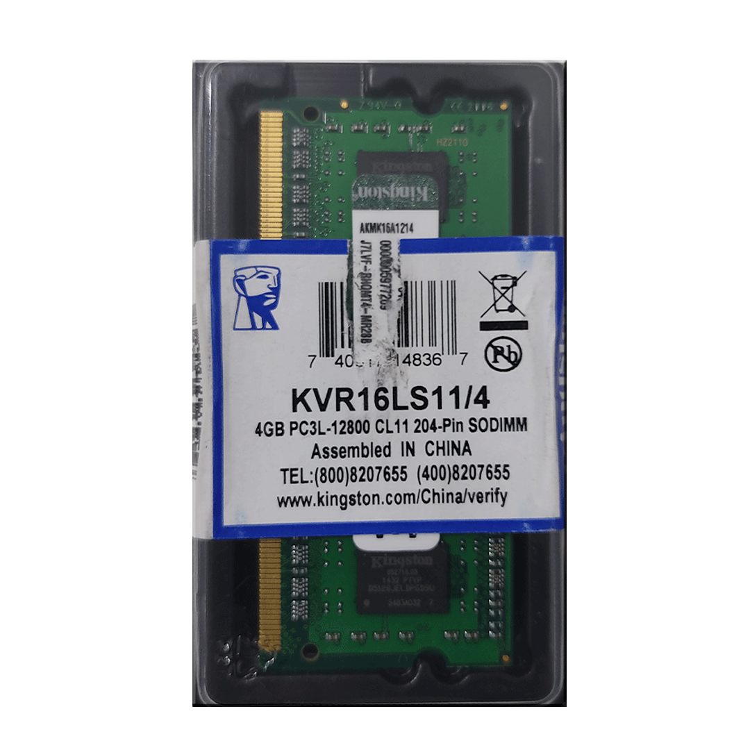 MEMORIA RAM DDR3L 4GB 1600/12800 LAPTOP KINGSTON
