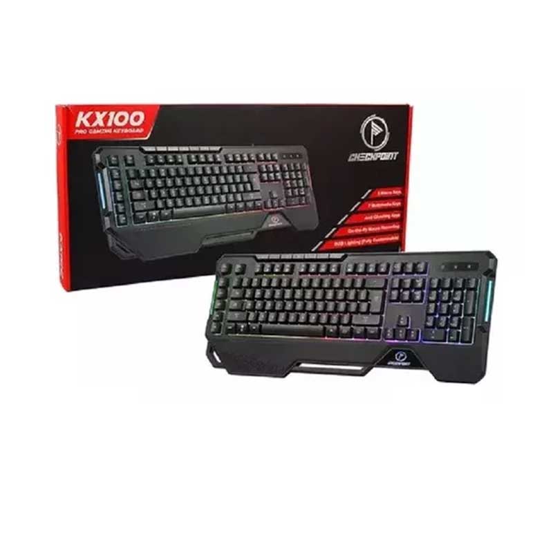 TECLADO MEMBRANA RGB GAMING CHECKPOINT KX-100