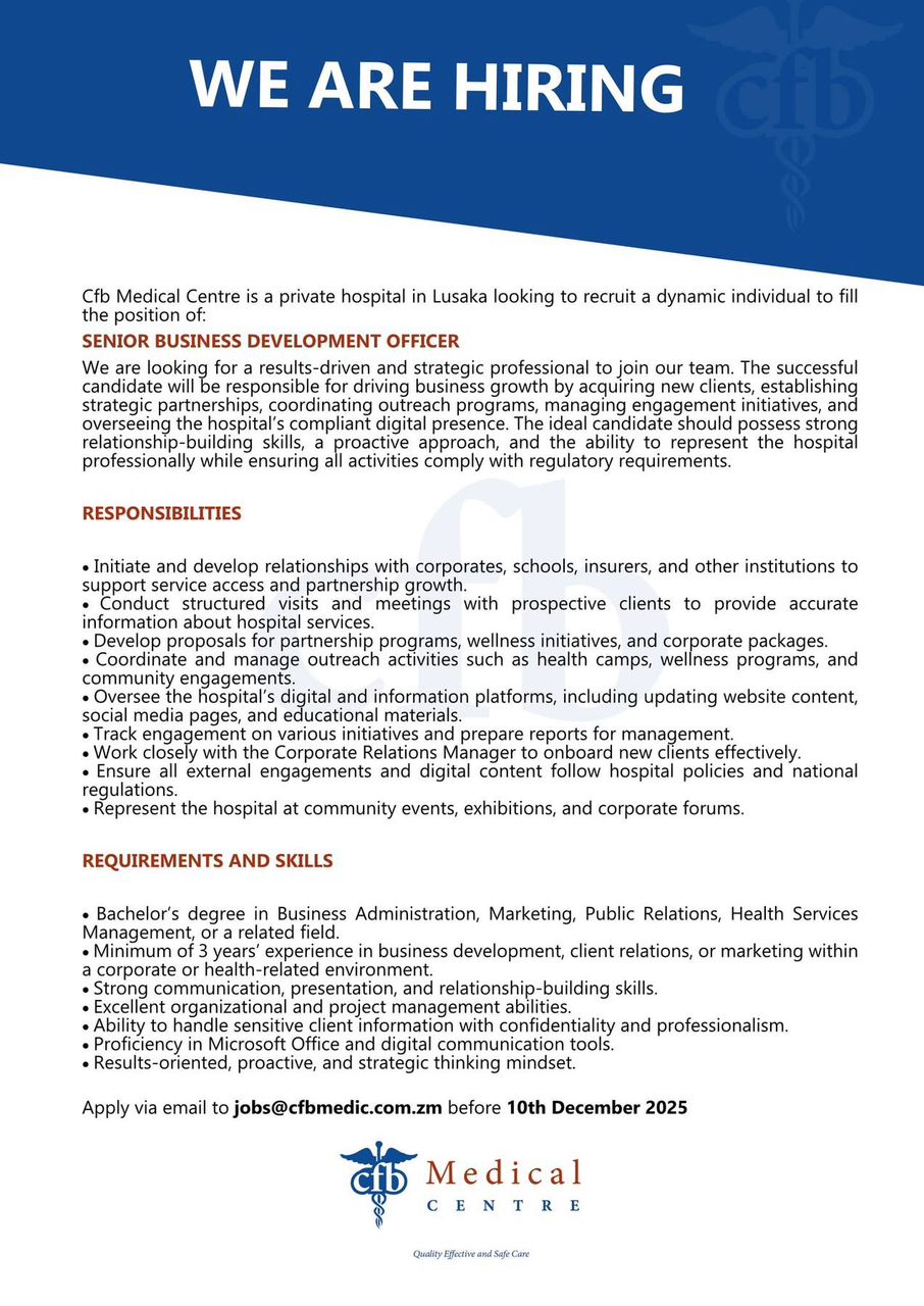 Senior Business Development Officer visual