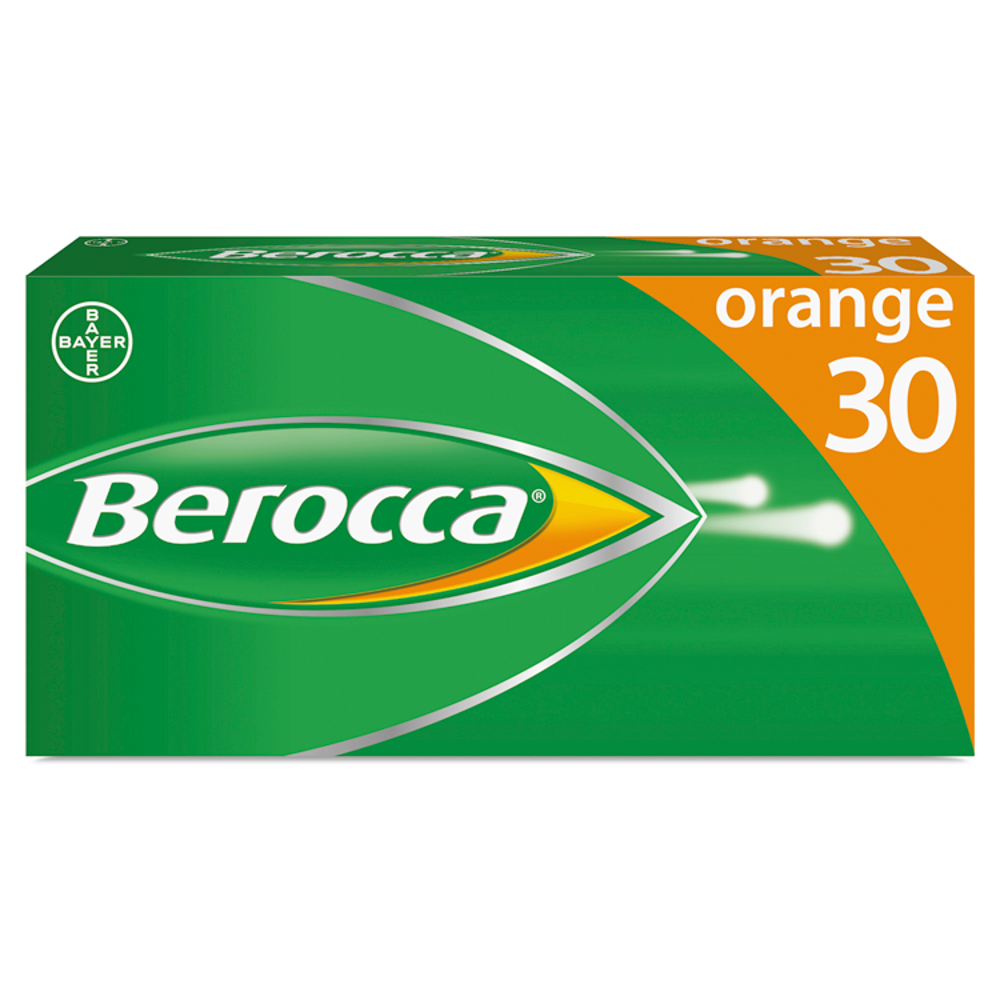 Berocca Energy Release Effervescent Tablets Orange Flavour (30)