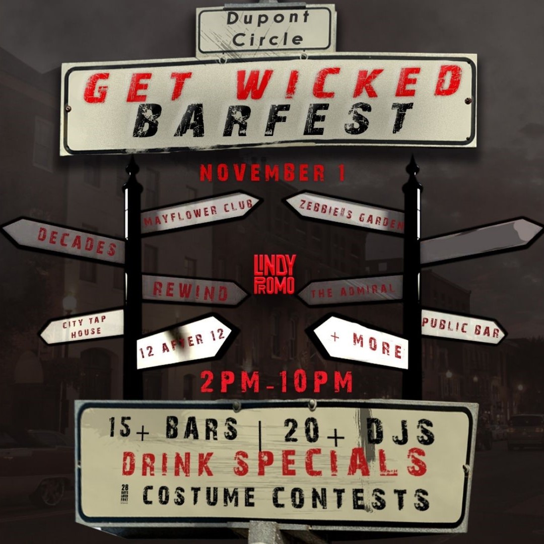 DC GET WICKED Halloween Bar Fest 11/1